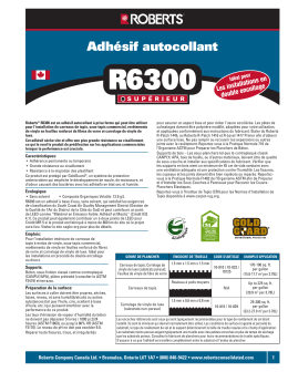 Adhésif autocollant - Roberts Consolidated