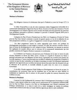 Page 1 "The Permanent Mission of the Kingdom of Morocco to the