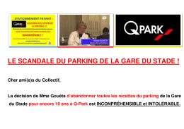 197 Les recettes de Q-ParK sont prioritaires......sur la sécurité !