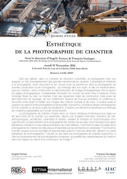 esth&eacute;tique de la photographie de chantier - EPHA