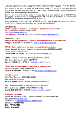 Liste des organismes et accompagnateurs labellis&eacute;s VAE en