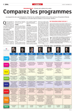 Le banc d`essai des candidats &agrave; la primaire