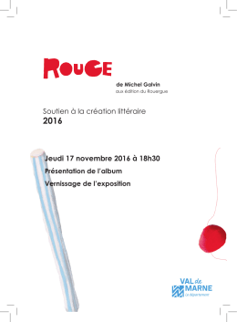 Pr&eacute;sentation du livre "Rouge" (Michel Galvin) PDF - Val-de