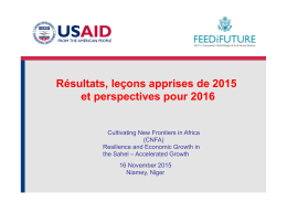 Résultats, leçons apprises de 2015 et perspectives pour 2016