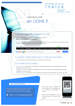 Comment voter en ligne et numéro d`assistance