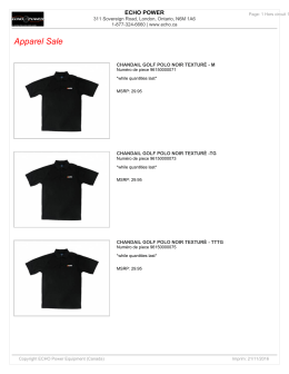 Echo Power Canada :: Apparel Sale