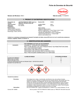 Fiche de Données de Sécurité