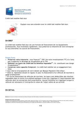 Cr&eacute;dit-bail mobilier Bail Azur