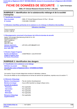 fiche de données de sécurité