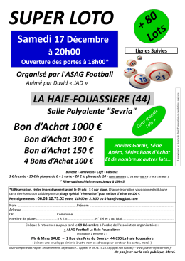 T&eacute;l&eacute;charger le bulletin d`inscription et toutes les informations pour la