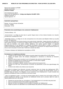 ANNEXE B MOBILITE 2017 DES PERSONNELS DE DIRECTION