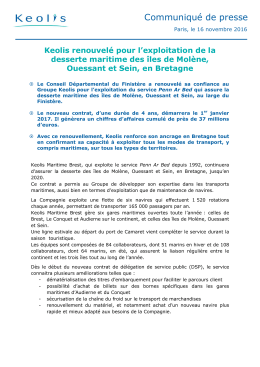 Communiqu&eacute; de presse