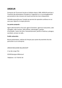 ardeur - Seine Ouest Entreprise et Emploi