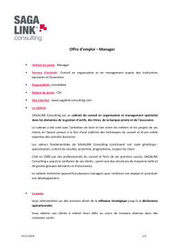 2016 11 - SAGALINK Consulting_Offre Manager