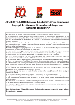 Evaluation lettre commune - FNEC FP-FO