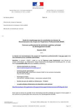 Guide RAEP - Recrutement et Concours