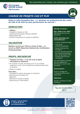 charg&eacute; de projets cao et plm