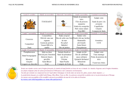 Menus novembre - Ville de Pélissanne