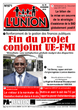 L`Union N°971 - République Togolaise