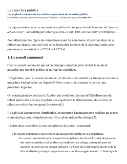 Les marchés publics