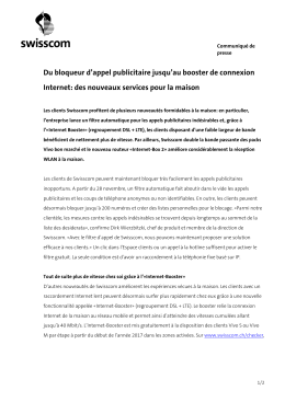 Communiqu&eacute; de presse