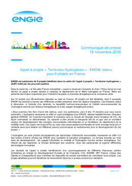 Communiqué de presse 16 novembre 2016