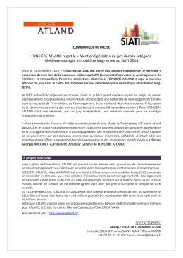 du jury dans la cat&eacute;gorie Meilleure strat&eacute;gie immobili&egrave;re