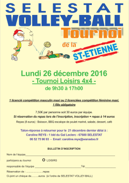 tournoi an 2016 - selestat