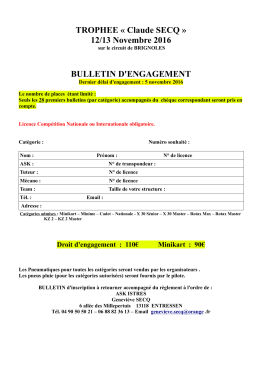 bulletin d`engagement