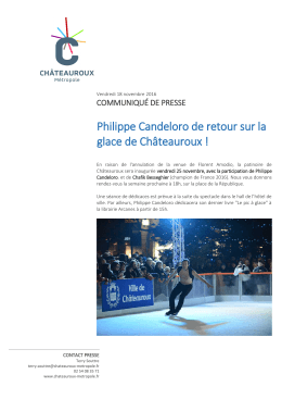 Philippe Candeloro de retour sur la glace de Ch&acirc;teauroux !