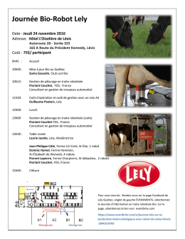 Journ&eacute;e Bio-Robot Lely