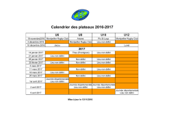 Téléchargez le calendrier complet (mise à jour le 13/11/2016)