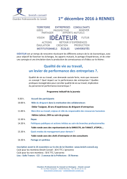 Programme de la journée