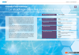 Le stockage dans les systèmes énergétiques