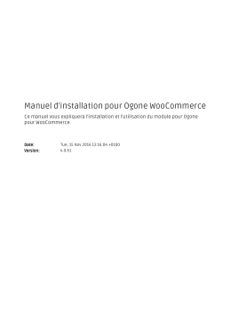 Manuel d`installation pour Ogone WooCommerce