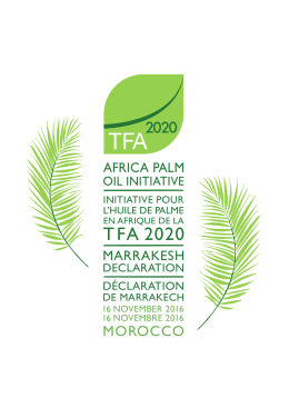 D&eacute;claration de Marrakech - Tropical Forest Alliance 2020