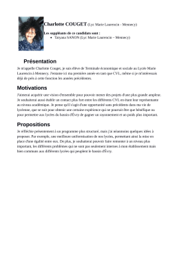 Charlotte Couget - Académie de Versailles