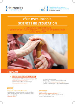 pôle psychologie, sciences de l`éducation