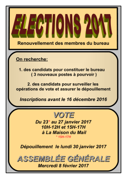 VOTE ASSEMBLÉE GÉNÉRALE