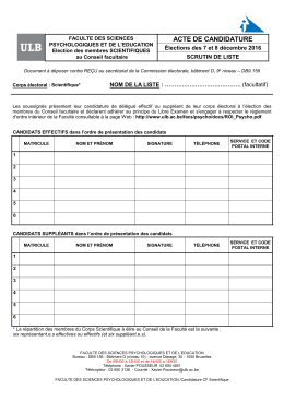 Acte de Candidature_CORSCI - de l`Université libre de Bruxelles