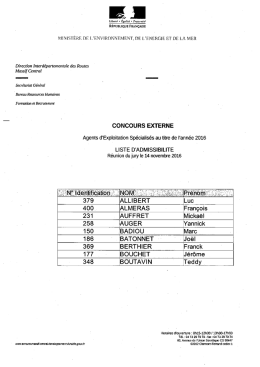 resultat-concours - DIR Massif Central