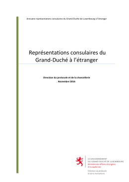 Annuaire des repr&eacute;sentations consulaires du