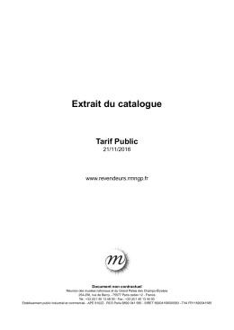 T&eacute;l&eacute;charger en PDF - Boutique Revendeurs - Rmn-GP