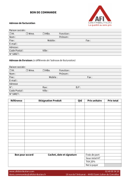 bon de commande - AFI Distribution