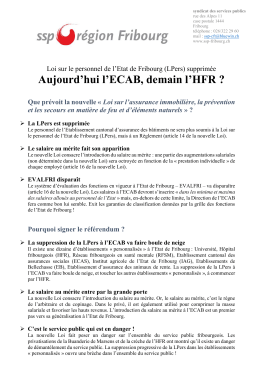 Argumentaire - Syndicat des Services Publics SSP région Fribourg