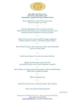 menu 199 - Le Train Bleu