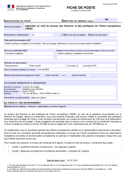 Fdp adjoint(e) au chef du bureau 7BUE