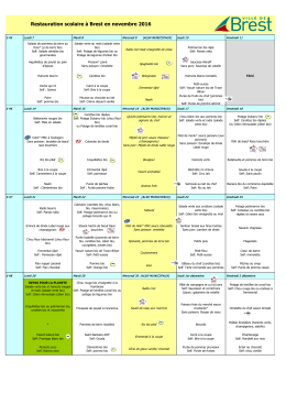 Les menus du mois de novembre 2016