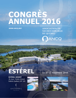 congrès annuel 2016 - Association de Neurochirurgie du Québec