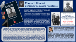 Souscription Un gendarme dans la R&eacute;sistance, Edouard Charlot